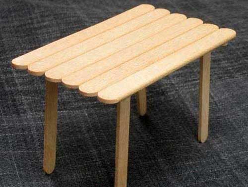 کاردستی : میز و صندلی چوبی