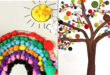 کاردستی نخ و دکمه