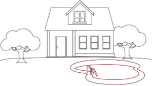 Simple house drawing coloring pages
