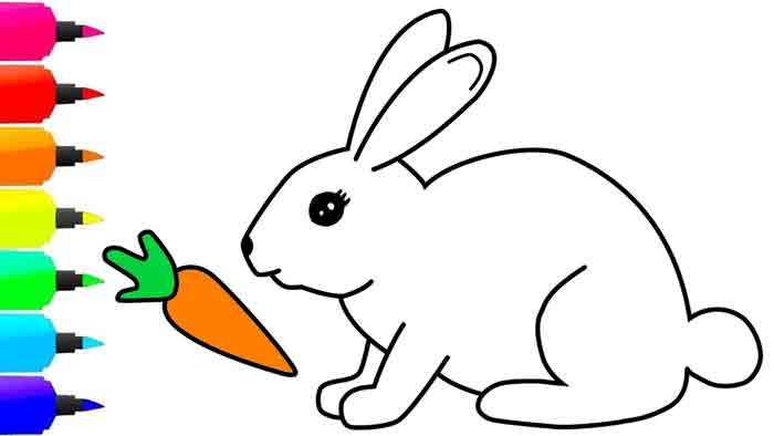 نقاشی خرگوش و هویج