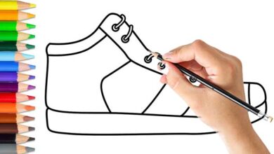 نقاشی کفش ساده