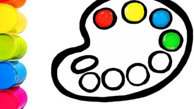 نقاشی نقاشی پالت رنگ کودکانه