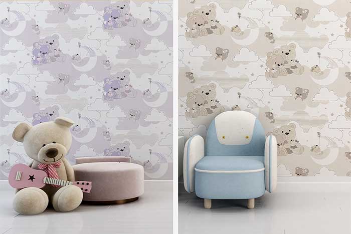اتاق کودک کاغذ دیواری کودک