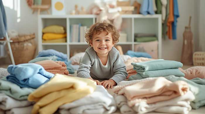 ریپورتاژ رنگ های مختلف لباس کودک