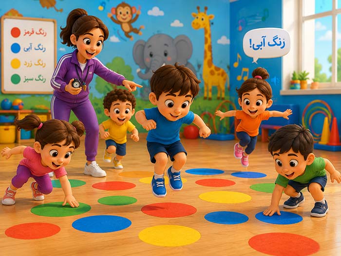 مسابقه لمس نقاط رنگی