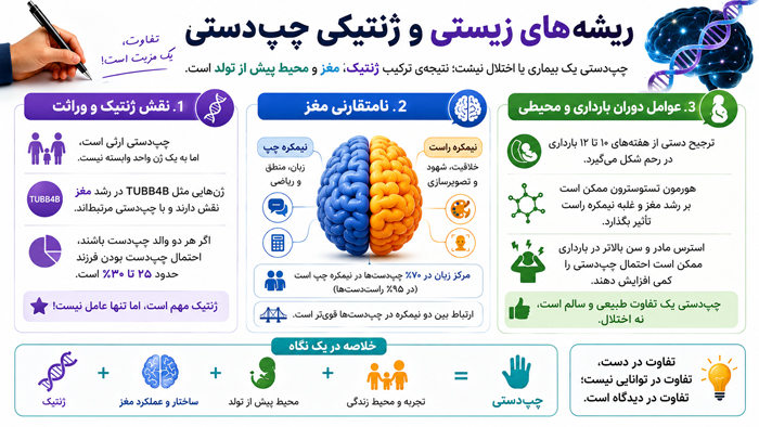 ریشه های زیستی و زنتیکی چپ دستی 